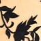 Black Lilly Flower Patches Set of 2 Iron On Embroidered Floral Appliques 12 x 4 Inch
